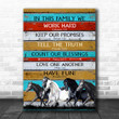 Inspirational & Motivational Wall Art Housewarming Gift In This Family We - Horse Canvas Print Farmhouse Decor