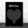 MKTO Classic Black Heart Decorative Art Gift Song Lyric Print - Canvas Print Wall Art Home Decor