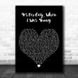 Roy Clark Yesterday, When I Was Young Black Heart Decorative Gift Song Lyric Art Print - Canvas Print Wall Art Home Decor