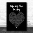 Shawn Mendes Life Of The Party Black Heart Song Lyric Music Art Print - Canvas Print Wall Art Home Decor