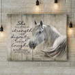 Inspirational & Motivational Wall Art Housewarming Gift She Is Clothed - Horse Canvas Print Farmhouse Decor