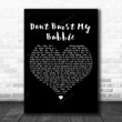 Small Faces Don't Burst My Bubble Black Heart Decorative Art Gift Song Lyric Print - Canvas Print Wall Art Home Decor