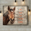 Inspirational & Motivational Wall Art Housewarming Gift Live It - Horse Canvas Print Farmhouse Decor