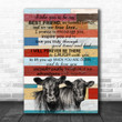 Inspirational & Motivational Wall Art Housewarming Gift I Take You - Black Angus Cow Canvas Print Farmhouse Decor