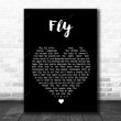 C�line dion Fly Black Heart Song Lyric Music Art Print - Canvas Print Wall Art Home Decor