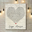 Lego House Ed Sheeran Script Heart Song Lyric Art Print - Canvas Print Wall Art Home Decor