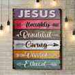 Housewarming Gifts Christian Decor Jesus  Almighty - Canvas Print Wall Art Home Decor