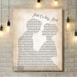 Genesis Hold On My Heart Man Lady Bride Groom Wedding Song Lyric Art Print - Canvas Print Wall Art Home Decor