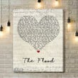 Take That The Flood Script Heart Song Lyric Art Print - Canvas Print Wall Art Home Decor