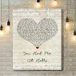 A Day To Remember You Had Me At Hello Script Heart Song Lyric Art Print - Canvas Print Wall Art Home Decor