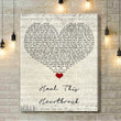 JLS Heal This Heartbreak Script Heart Song Lyric Art Print - Canvas Print Wall Art Home Decor