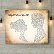 112 Right Here For U Man Lady Couple Song Lyric Art Print - Canvas Print Wall Art Home Decor