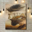 Housewarming Gifts Christian Decor Jesus Lion And Lamb - Canvas Print Wall Art Home Decor