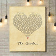 Jimmy Scott The Garden Vintage Heart Song Lyric Art Print - Canvas Print Wall Art Home Decor