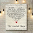 U2 The Sweetest Thing Script Heart Song Lyric Quote Music Art Print - Canvas Print Wall Art Home Decor