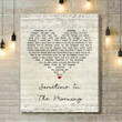 The Monkees Sometime In The Morning Script Heart Song Lyric Art Print - Canvas Print Wall Art Home Decor