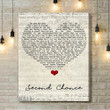Shinedown Second Chance Script Heart Song Lyric Quote Music Art Print - Canvas Print Wall Art Home Decor