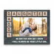 Personalized Photo Father's Day Gifts Little Girl - Customized Canvas Print Wall Art Home Decor