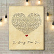 Donny Hathaway A Song For You Vintage Heart Song Lyric Music Art Print - Canvas Print Wall Art Home Decor