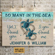 Personalized Valentine's Day Gift Sea Turtle Couple Best Anniversary Wedding Gifts - Customized Canvas Print Wall Art Home Decor