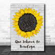 Our Side Que Jehova� te Bendiga Grey Script Sunflower Decorative Gift Song Lyric Art Print - Canvas Print Wall Art Home Decor