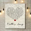 Amy Wadge Faith's Song Script Heart Song Lyric Music Art Print - Canvas Print Wall Art Home Decor