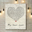 Tim McGraw It's Your Love Script Heart Song Lyric Art Print - Canvas Print Wall Art Home Decor