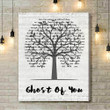 5 Seconds Of Summer Ghost Of You Music Script Tree Song Lyric Art Print - Canvas Print Wall Art Home Decor