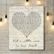 Annie Lennox & Al Green Put A Little Love In Your Heart Script Heart Song Lyric Art Print - Canvas Print Wall Art Home Decor