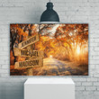 Personalized Valentine's Day Gifts Beautiful Autumn Road Anniversary Wedding Present - Customized Multi Names Canvas Print Wall Art Home Decor
