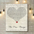 JP Saxe The Few Things Script Heart Song Lyric Art Print - Canvas Print Wall Art Home Decor