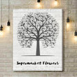 Ed Sheeran Supermarket Flowers Music Script Tree Song Lyric Art Print - Canvas Print Wall Art Home Decor