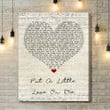 Niall Horan Put A Little Love On Me Script Heart Song Lyric Art Print - Canvas Print Wall Art Home Decor