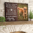 Personalized Photo And Name Housewarming Gifts Dog Memorial Decor Sometimes - Pet Lovers Customized Canvas Print Wall Art Home Decor