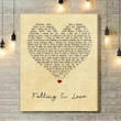McFly Falling In Love Vintage Heart Song Lyric Art Print - Canvas Print Wall Art Home Decor