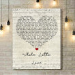 Led Zeppelin Whole Lotta Love Script Heart Song Lyric Music Art Print - Canvas Print Wall Art Home Decor