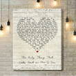 Bryan Adams The Only Thing That Looks Good On Me Is You Script Heart Song Lyric Art Print - Canvas Print Wall Art Decor
