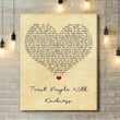 Harry Styles Treat People With Kindness Vintage Heart Song Lyric Art Print - Canvas Print Wall Art Home Decor