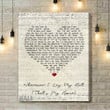 Marvin Gaye Wherever I Lay My Hat (That's My Home) Script Heart Song Lyric Art Print - Canvas Print Wall Art Home Decor