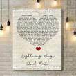 Whiskey Myers Lightning Bugs And Rain Script Heart Song Lyric Quote Music Art Print - Canvas Print Wall Art Home Decor