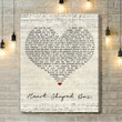 Nirvana Heart-Shaped Box Script Heart Song Lyric Art Print - Canvas Print Wall Art Home Decor
