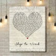 Florence And The Machine Ship To Wreck Script Heart Song Lyric Art Print - Canvas Print Wall Art Home Decor