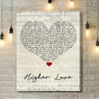 Steve Winwood Higher Love Script Heart Song Lyric Music Art Print - Canvas Print Wall Art Home Decor