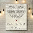 Duffy Make The World Go Away Script Heart Song Lyric Art Print - Canvas Print Wall Art Home Decor