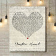 Sia Elastic Heart Script Heart Song Lyric Art Print - Canvas Print Wall Art Home Decor
