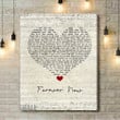 Michael Buble Forever Now Script Heart Song Lyric Music Art Print - Canvas Print Wall Art Home Decor