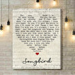 Songbird Fleetwood Mac Script Heart Song Lyric Art Print - Canvas Print Wall Art Home Decor