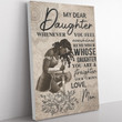 Black Warrior Daughter Canvas Gift, Remember Whose Daughter You Are, Straighten Your Crown Canvas from Mom