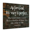 Scripture Canvas His Way is Perfect 2 Samuel 22:31 Scripture Christian Wall Art Bible Verse Print Ready to Hang