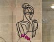 Woman Nude Line Art, Office Wall Art, Minimalist Wall Art, Bedroom Decor, Woman, Metal Line Art, Metal Line Art, Bathroom Wall Decor
